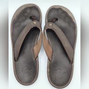Olukai Women's Ohana Brown Flip Flop Sandals Size W7
